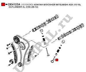Клапан впуска Lancer 10 DE4123A DEPPUL