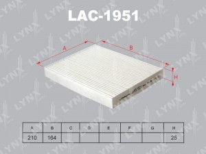 Kia Soul 14- фильтр салона LAC-1951 LYNXAUTO