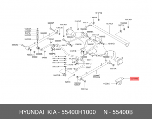 Отбойник з\моста 55400H1000 HYUNDAI KIA