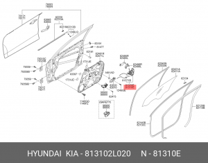 Hyundai I30 Замок двери передней левой 813102L020 HYUNDAI KIA
