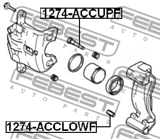 Hyundai Accent 00-/Getz направляющая супорта 1274-ACCLOWF FEBEST