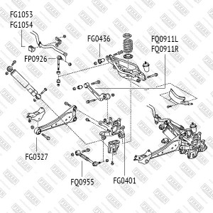 Toyota RAV-4  05-12 втулка заднего стабилизатора FG1053 FIXAR