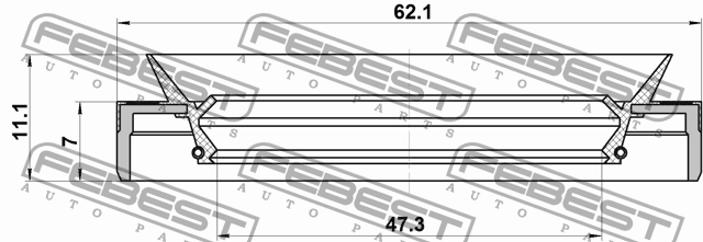 Suzuki Swift сальник ступицы внутренний 95MES-49620711X FEBEST