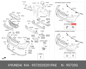 Датчик парковки 95720-2S201 (Hyundai-Kia/957202S201) 957202S201PAE HYUNDAI KIA