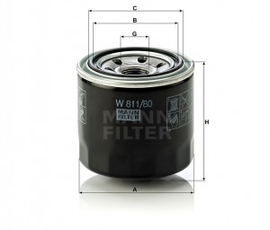 Hyundai/Kia 1.3-2.4 бенз фильтр масляный W81180 MANN FILTER