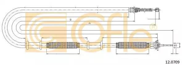 FIAT DOBLO PANORAMA 05- трос стояночный левый 120709 COFLE