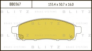 Mitsubishi L200 05-14- , PAJERO SPORT 08- колодки передние BB0367 BLITZ