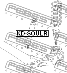 Kia Soul 06-11 отбойник зад амортизатора (пружины) KD-SOULR FEBEST