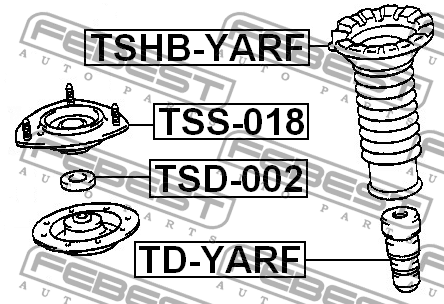 Toyota Vitz/Platz/Yaris 99-05 пыльник передних стоек TSHB-YARF FEBEST
