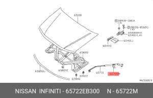 Nissan QASHQAI защелка упора капота 65722-EB300 NISSAN INFINITI