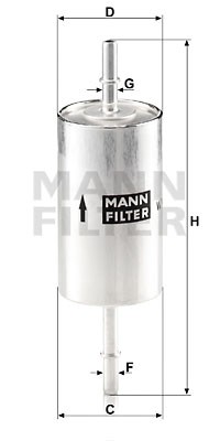Mazda 3, Ford Focus 1, 2 фильтр топливный WK614.46 MANN FILTER