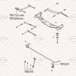 Hyundai Tucson/Sportage 04-09 Стойка стабилизатора задняя TEB1038 TATSUMI