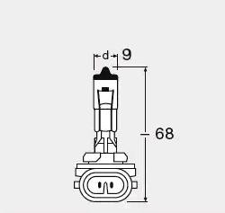 H27W/2 12V-27W (PGJ13)- Г-образный цоколь 881 OSRAM