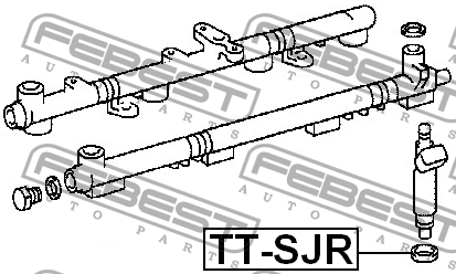 Toyota кольцо форсунки нижнее TTSJR FEBEST