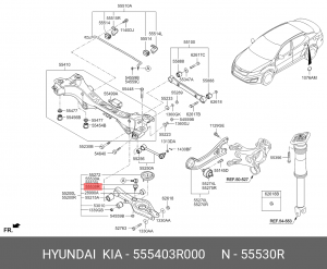 Kia Sportage 10-/Ix35 2WD/SonataYF 10-/Optima 11-/Ceed/i30 12- стойка зад, стаб  555403R000 HYUNDAI KIA