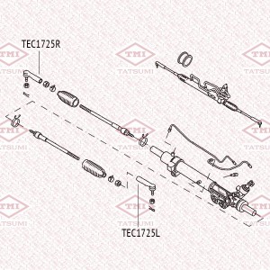 Nissan Pathfinder 05> наконечник рулевой правый TEC1725R TATSUMI