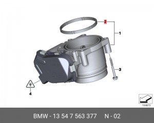 BMW 5 F10 Прокладка дроссельной заслонки 13547563377 BMW