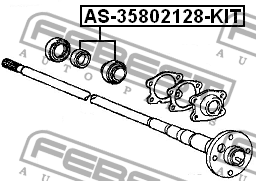 TOYOTA подшипник задней ступицы AS-35802128-KIT FEBEST