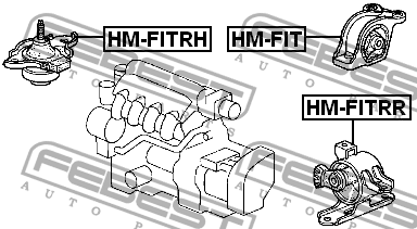 Honda Jazz подушка двигателя HM-FIT FEBEST