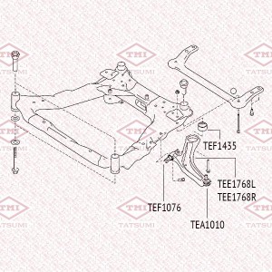 Nissan X-Trail T31, Qashqai рычаг передний правый TEE1768R TATSUMI
