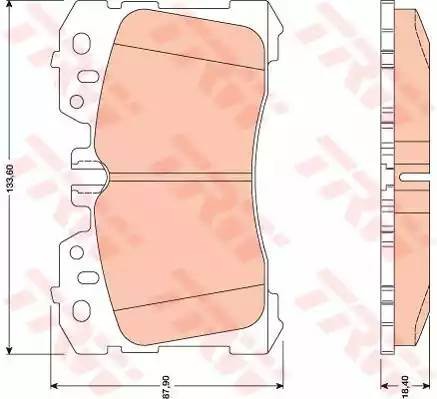 LEXUS LS460, LS600h 08/06> колодки тормозные передние GDB3473 TRW