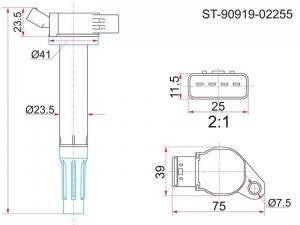 TOYOTA 2GRFE катушка зажигания ST9091902255 SAT