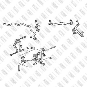 Honda Accord 02-08 с/блок переднего рычага задний (маленький) FG0463 FIXAR