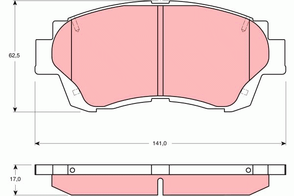Toyota crown тормозные колодки передние GDB3155 TRW