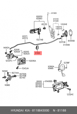 Hyundai клипса 8118843000 HYUNDAI KIA