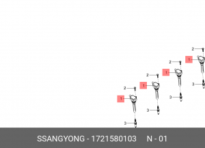 SsangYoyng Actyon new 2.0 бензин катушка зажигания(4 шт авто) 1721580103 SSANG YONG