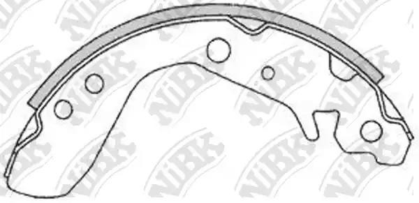 Honda Fit GD1-GD3 01- колодки задние барабанные FN5534 NIBK