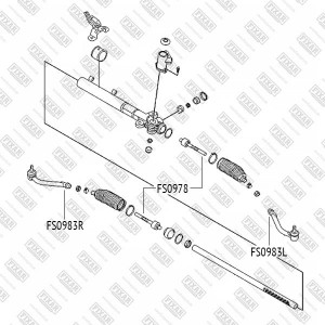 Hyundai Santa Fe 06-11/Kyron/Rexton/Actyon 06-10 Тяга рулевая FS0978 FIXAR