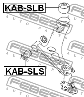 Hyundai H1 Grand Starex 07- Сайлентблок переднего рычага зад KAB-SLB FEBEST