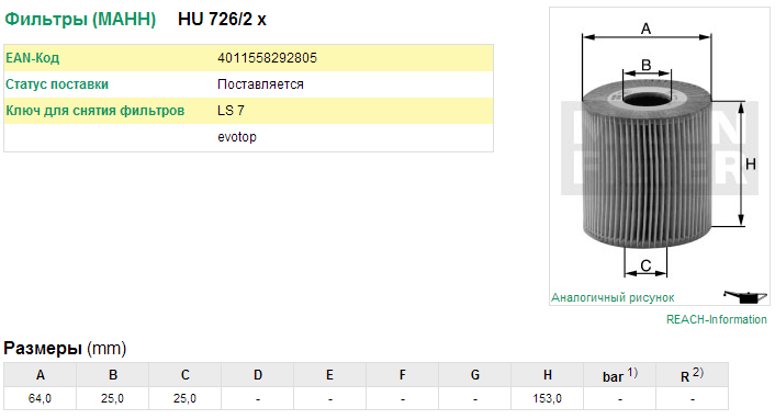 VAG дизельные моторы масляный фильтр HU7262X MANN FILTER