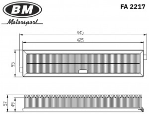 Фильтр воздушный FA2217 BM MOTORSPORT