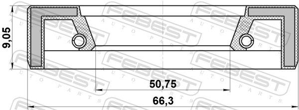 Nissan Сальник привода 52X66X9.1 95FAY-52660909X FEBEST