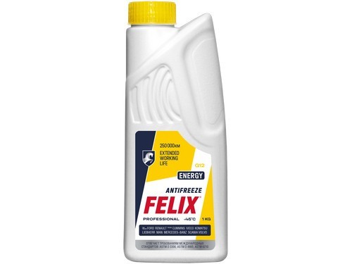 яАнтифриз жёлтый FELIX ENERGY G12+  (1л.) 430206026 FELIX