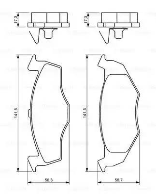 VAG Fabia, Polo колодки передние 99- VIN 0 986 494 005 BOSCH