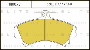 Mitsubishi Colt 04-, Carisma 98-06 колодки передние тормозные     4605A734 BB0178 BLITZ