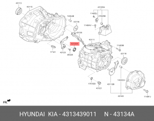 Hyundai Solaris/Ceed Сальник первичного вала МКПП 35*25*6 4313439011 HYUNDAI KIA