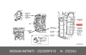 Nissan Qashqai и т.д. реле вентилятора 25230-9F915 NISSAN INFINITI