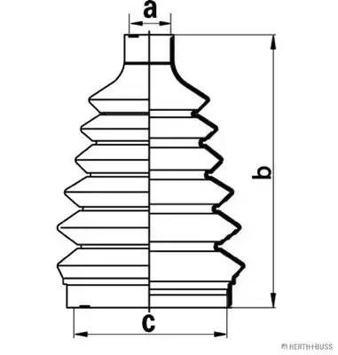 Комплект пыльника шруса Mitsubishi Outlender III J2860903 H B JAKOPARTS NIPPARTS