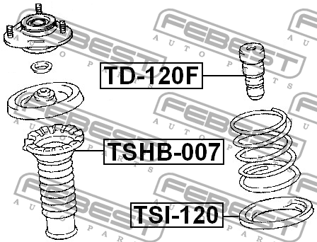 Toyota пыльник переднего амортизатора TSHB-007 FEBEST