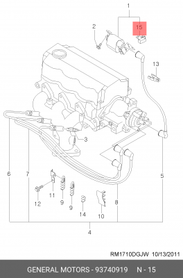 КОНДЕНСАТОР КАТУШКИ ЗАЖИГАНИЯ 93740919 GENERAL MOTORS