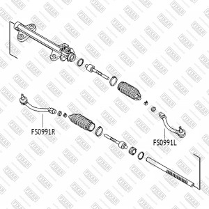Hyundai Elantra MD/Ceed 12-/i30 12-16/Soul 14- наконечник рулевой прав FS0991R FIXAR