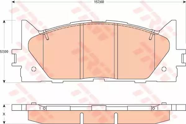 Toyota Camry Тормозные колодки передние GDB3429 TRW