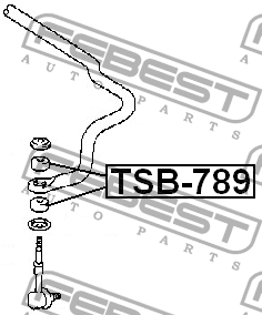 TOYOTA втулки стойки стабилизатора TSB-789 FEBEST