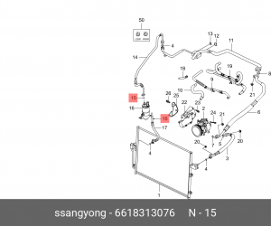 SS Кольцо уплотнительное 6618313076 6618313076 SSANG YONG