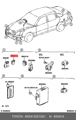 Датчик парковки Toyota 89341-33210-A1 TOYOTA