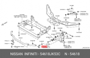 Infiniti EX Стойка стабилизатора передняя правая 54618JK53C NISSAN INFINITI